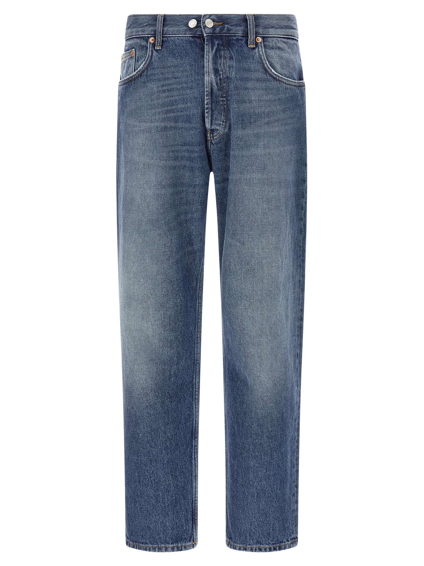 Department 5 Blue Cotton Straight-Leg Jeans