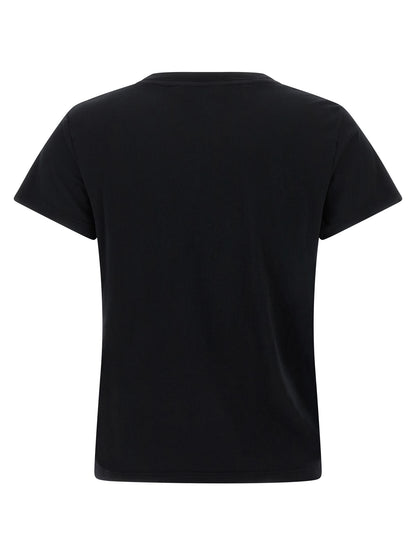 Mother Denim Black Cotton T-Shirt