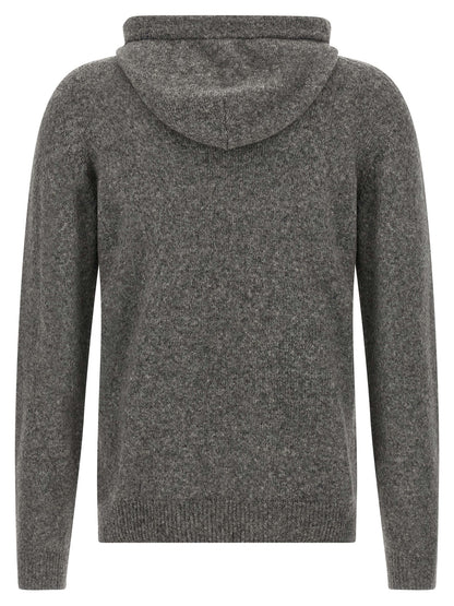 Roberto Collina Gray Virgin Wool Cardigan