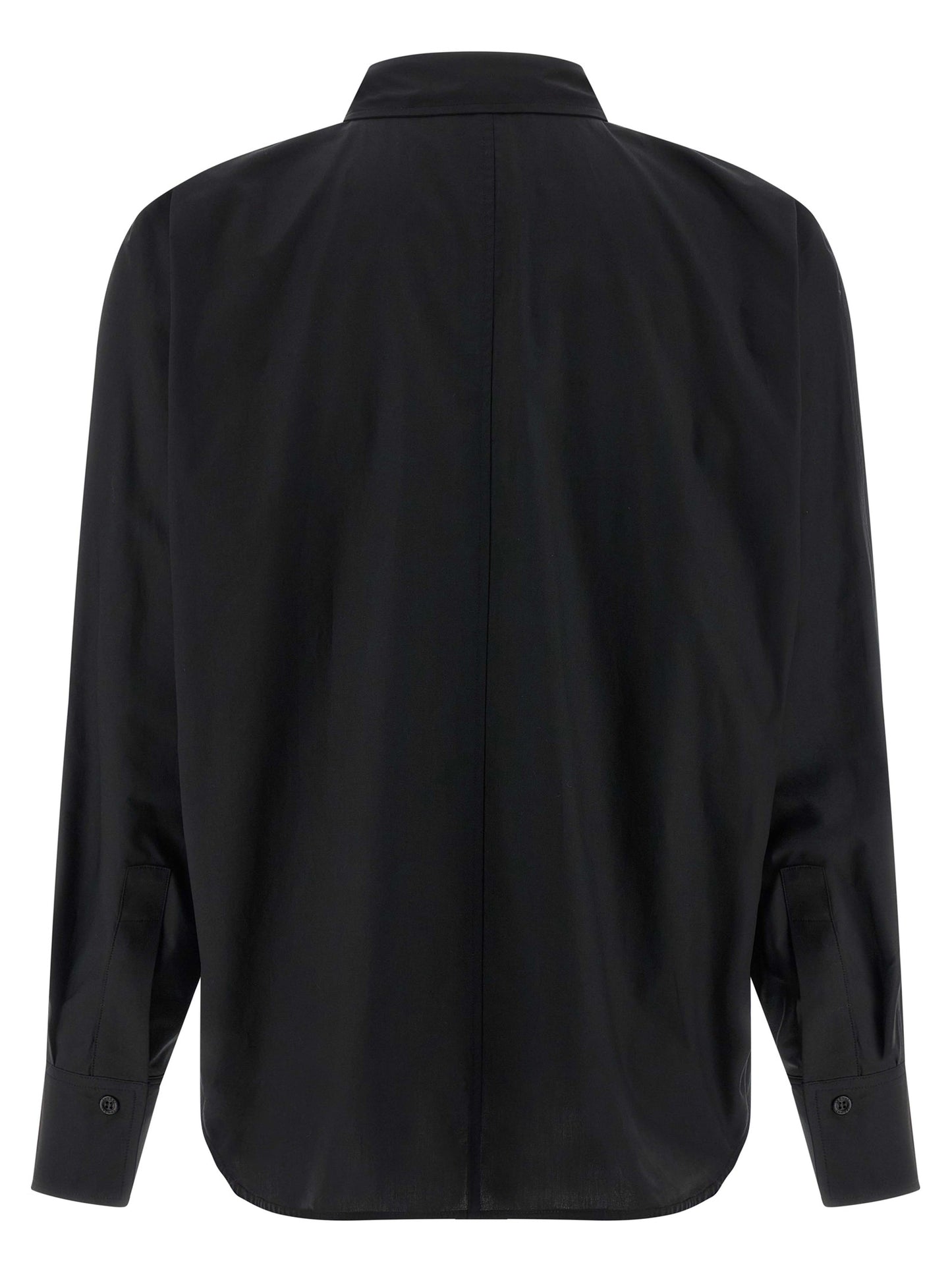 NUDE Black Cotton Blouse