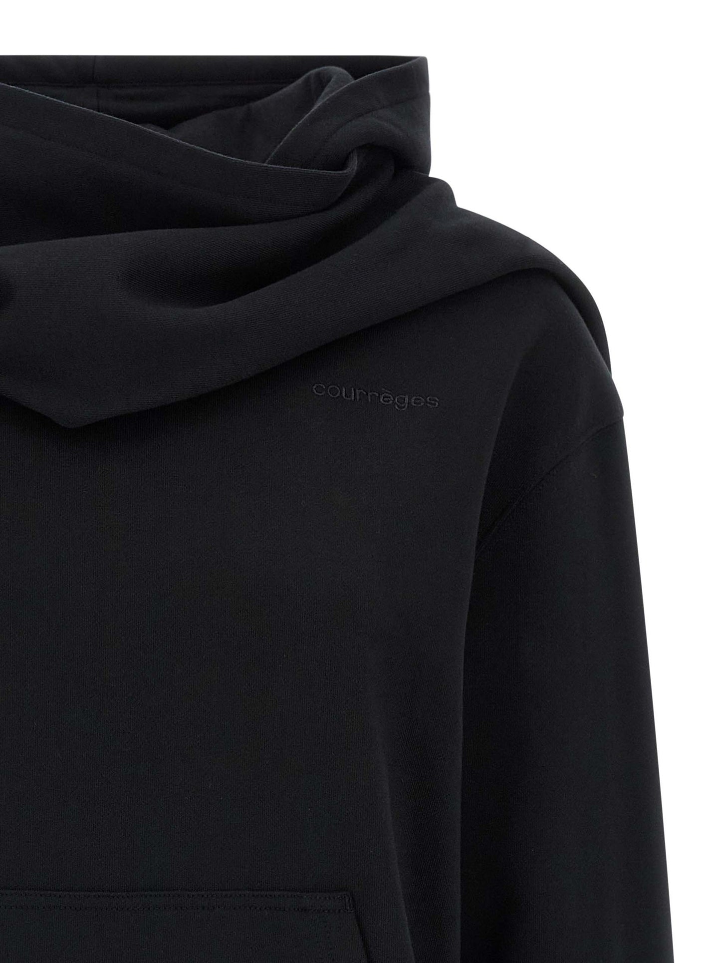 Courrèges Black Cotton Sweatshirt