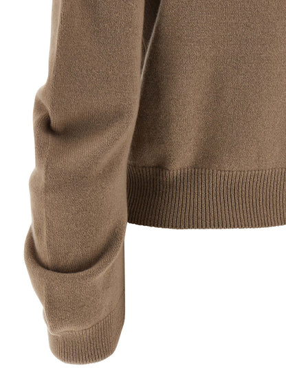 NUDE Beige Virgin Wool Cardigan
