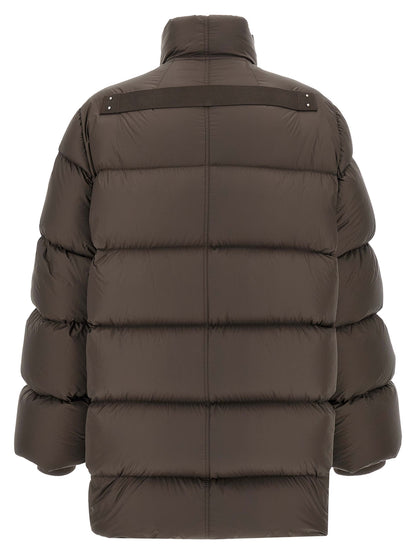 Rick Owens Brown Nylon Full-Length Jacket