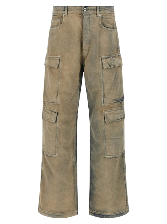DRKSHDW Beige Cotton Cargo Pants
