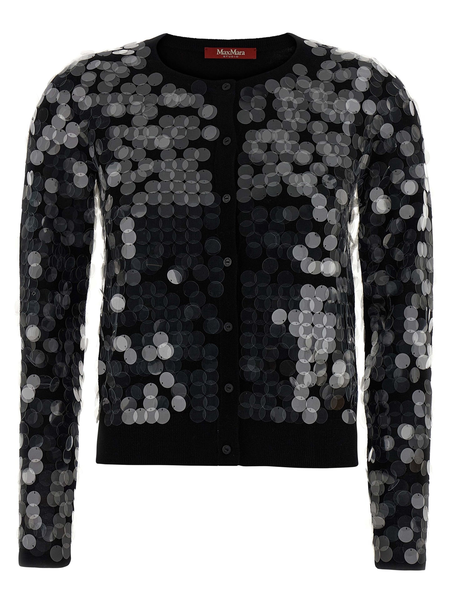 Max Mara Black Virgin Wool Cardigan