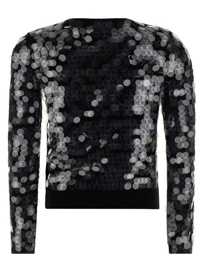 Max Mara Black Virgin Wool Cardigan
