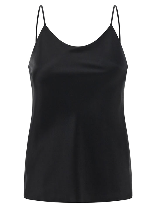 Max Mara Black Silk Tank Tops