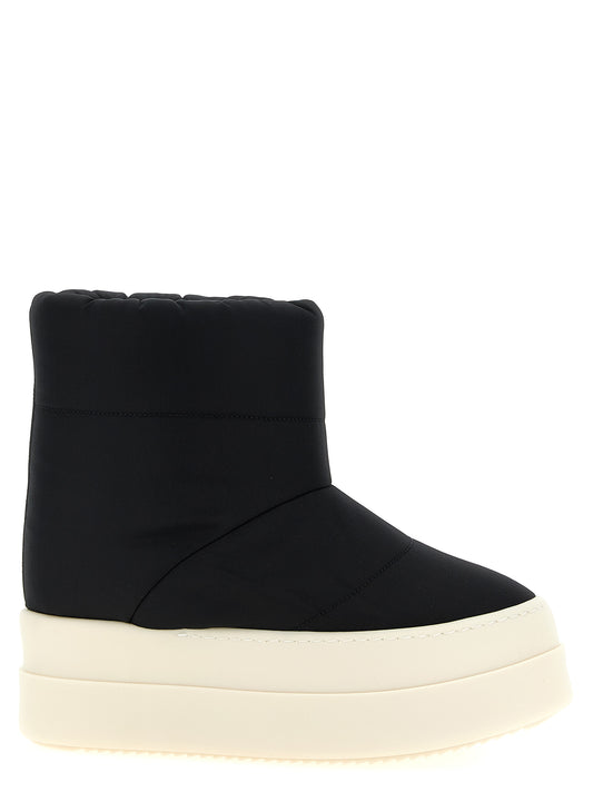 Ankle Boots by DRKSHDW for women in plush nylon bicolour, black & white features an high-performance silhouette, showcasing the sophisticated design of the Women's Plush Nylon Ankle Boots with a and a refined .