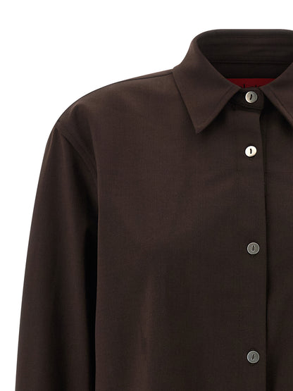 THELATEST Brown Polyester Blouse