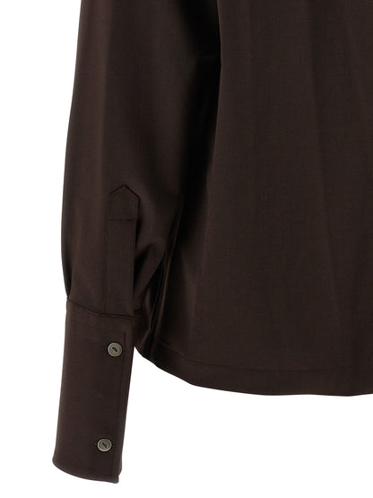 THELATEST Brown Polyester Blouse
