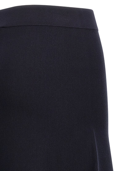 Max Mara Blue Viscose Midi Skirt