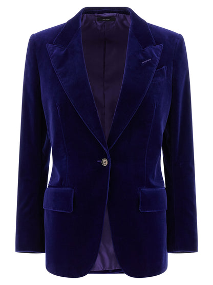 Tom Ford Blue Cotton Blazer