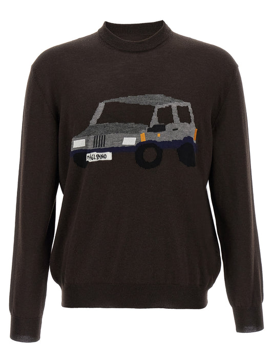 Magliano Brown Wool Cardigan
