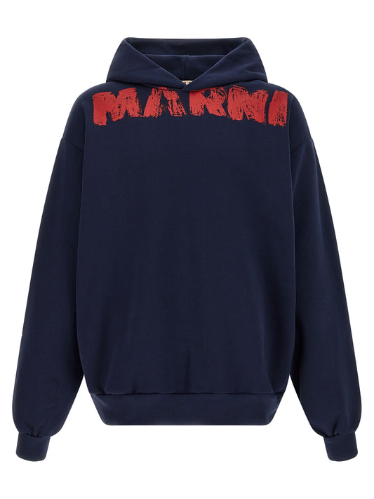 Marni Blue Cotton Sweatshirt