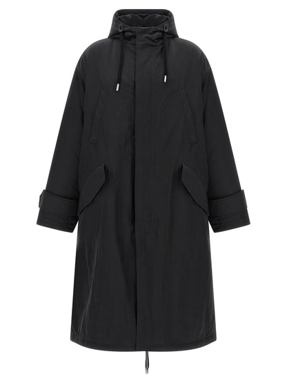 Ami Paris Gray Polyamide Parka