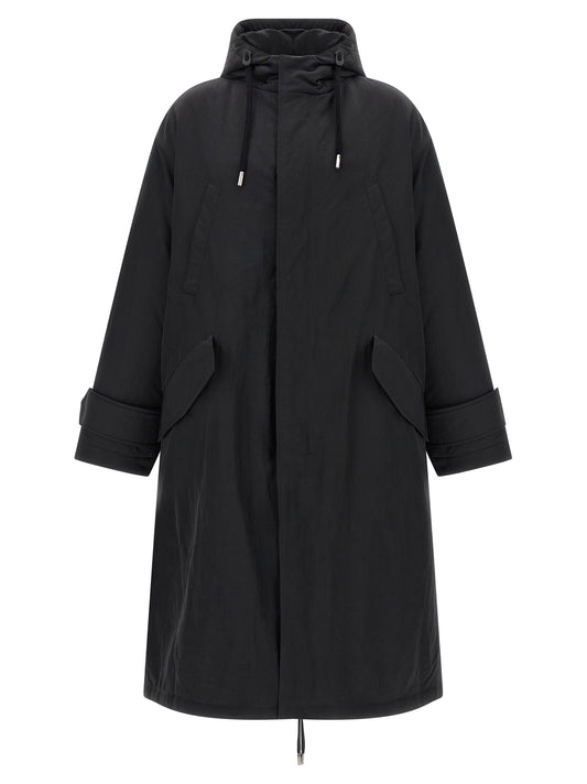 Ami Paris Gray Polyamide Parka