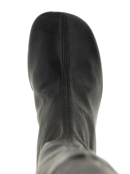 Jil Sander Black Leather Over The Knee