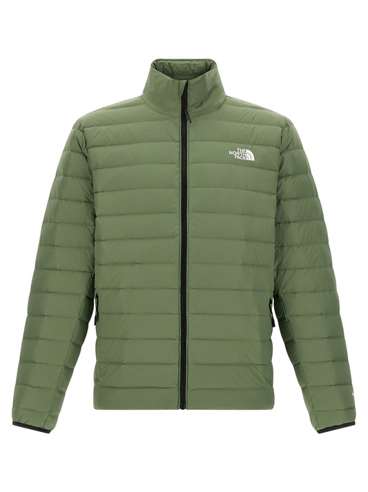 Overcoat by The North Face for men in nylon & goose down bicolour & green showcases a enveloping silhouette, detailed with distinctive pockets & insulated and a enveloping high-neck neckline.