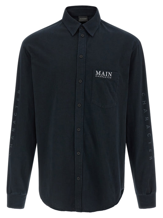 Balenciaga Black Cotton Blouse