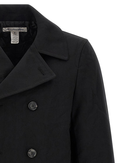 Comme Des Garçons Black Polyester Coat