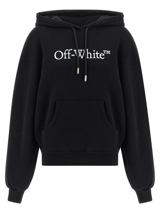 Sweatshirt Hoodie by Off-White for women in cotton bicolour, black, white & print features an luminous silhouette, showcasing a sophisticated hooded neckline and for a truly luminous look.