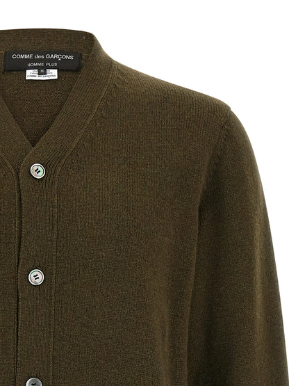 Comme Des Garçons Bicolor Wool Cardigan