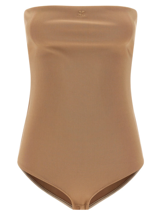 Courrèges Beige Viscose Bodysuit