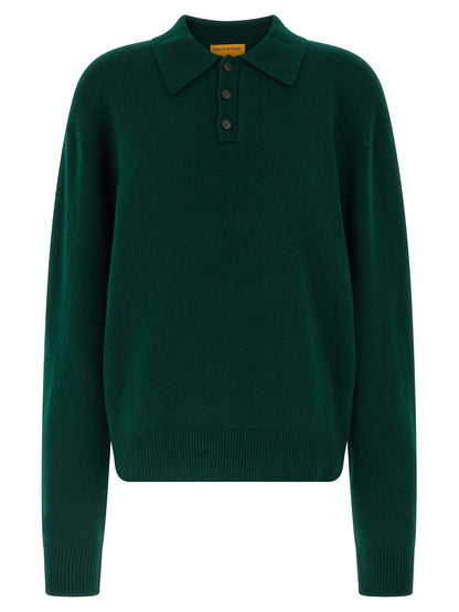Guest in Residence Bicolor Cashmere Polo Shirt