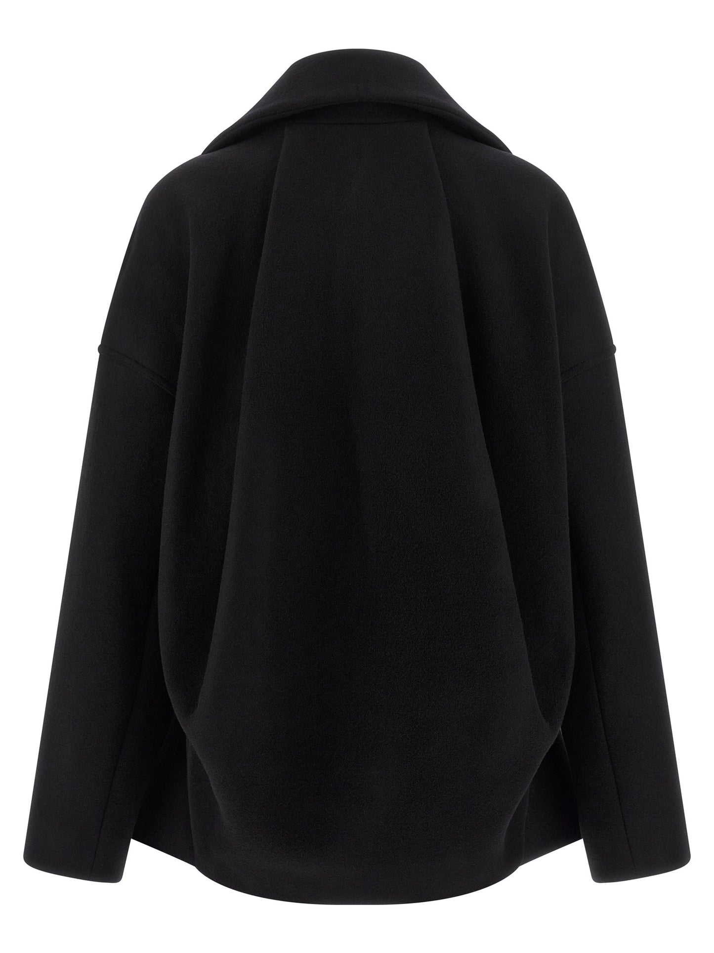 Rick Owens Black Virgin Wool Coat