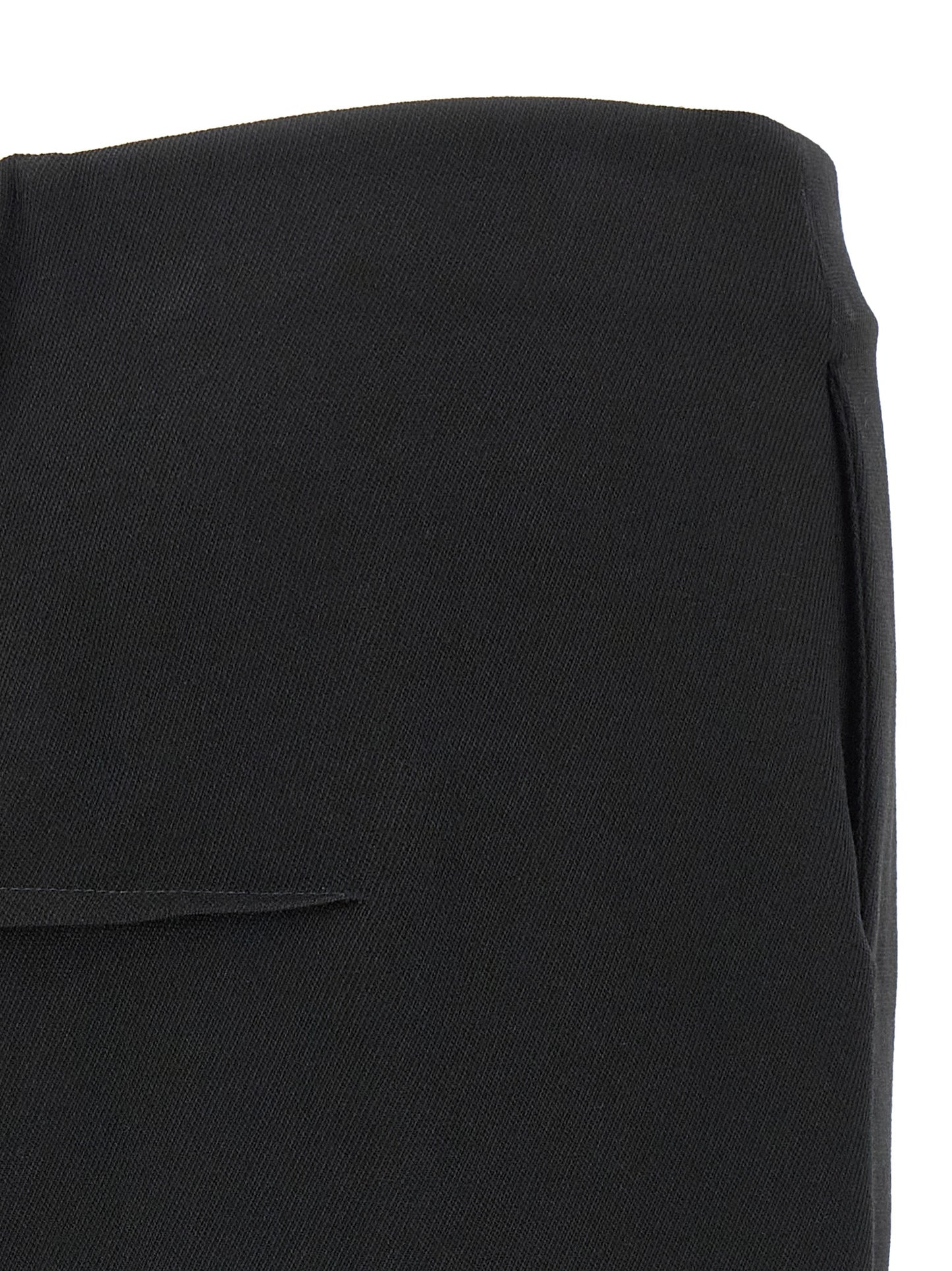 Rick Owens Black Virgin Wool Mini Skirt