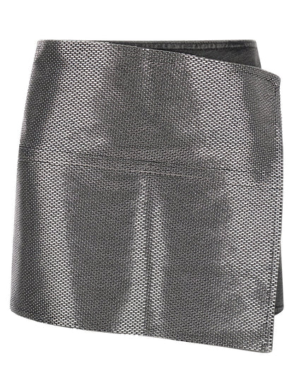 Haikure Gray Cotton Long Skirt