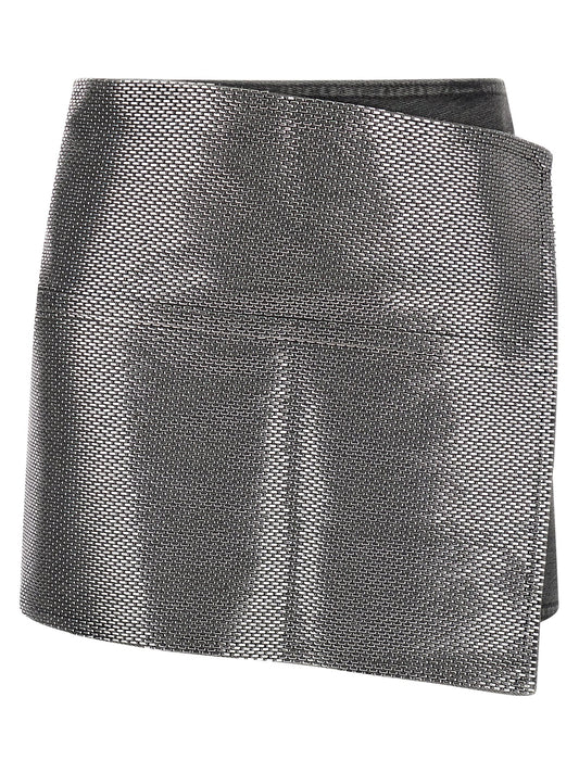 Haikure Gray Cotton Long Skirt