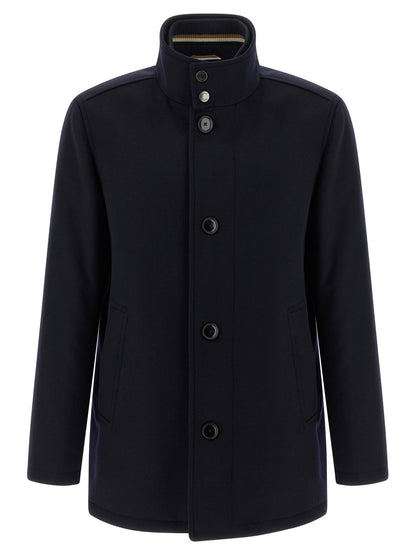 Hugo Boss Blue Wool Coat