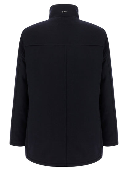 Hugo Boss Blue Wool Coat