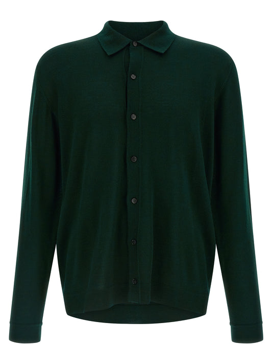 Roberto Collina Bicolor Merino Wool Cardigan