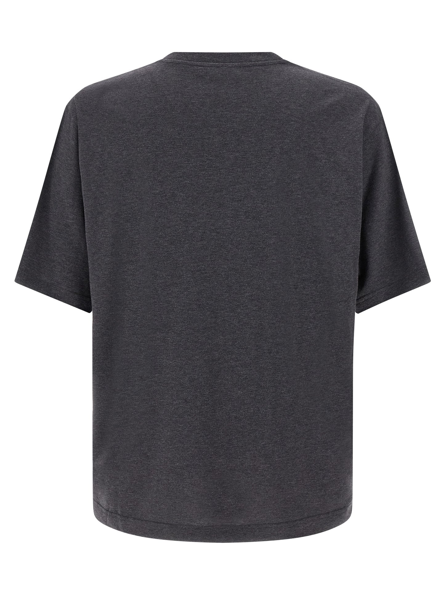 T-Shirt by Dolce & Gabbana for men in cotton gray & print showcases a unassuming silhouette, artfully detailed with a refined crew neckline and unassuming for a sophisticated, contemporary look.