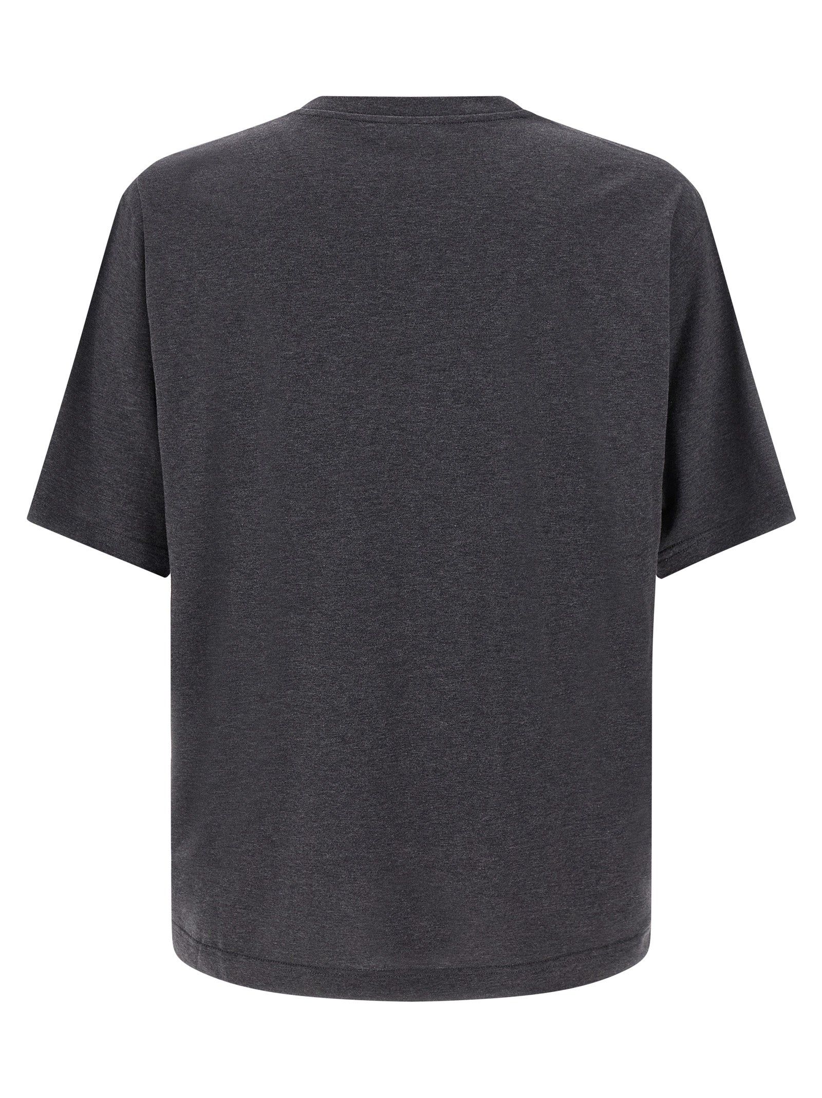 T-Shirt by Dolce & Gabbana for men in cotton gray & print showcases a unassuming silhouette, artfully detailed with a refined crew neckline and unassuming for a sophisticated, contemporary look.
