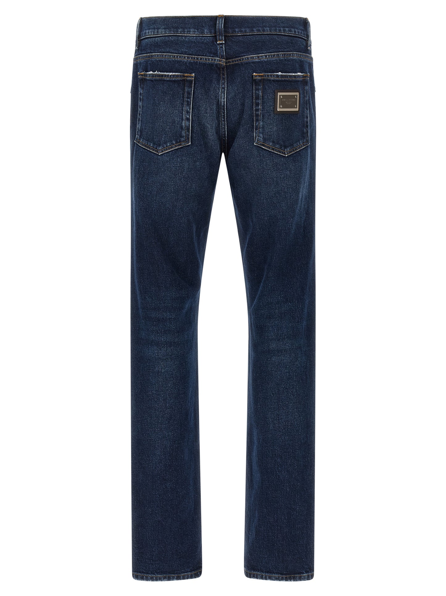 Dolce & Gabbana Blue Cotton Straight-Leg Jeans