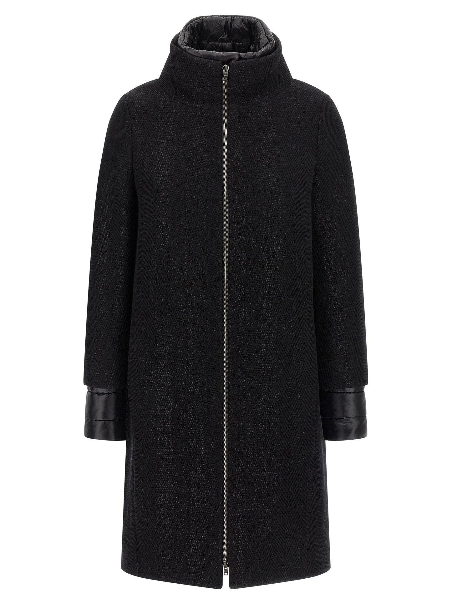 Herno Black Wool Coat