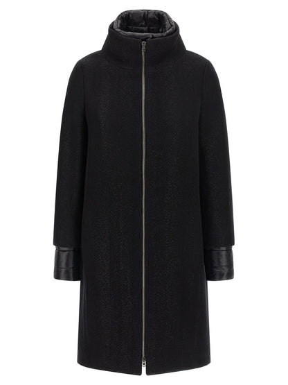Herno Black Wool Coat