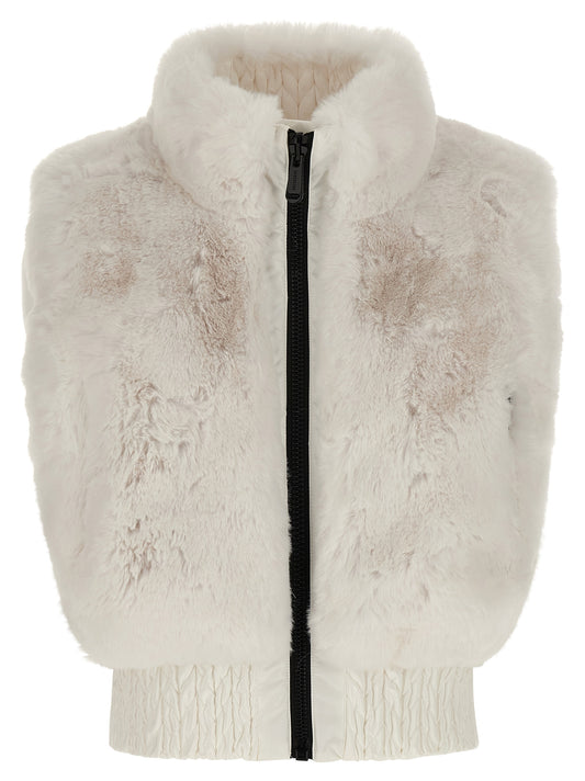 Vest by GOLDBERGH for women in plush nylon polyester & goose down white features an contemporary silhouette, showcasing refined breathable-design & insulated and a contemporary for a sophisticated layered look.