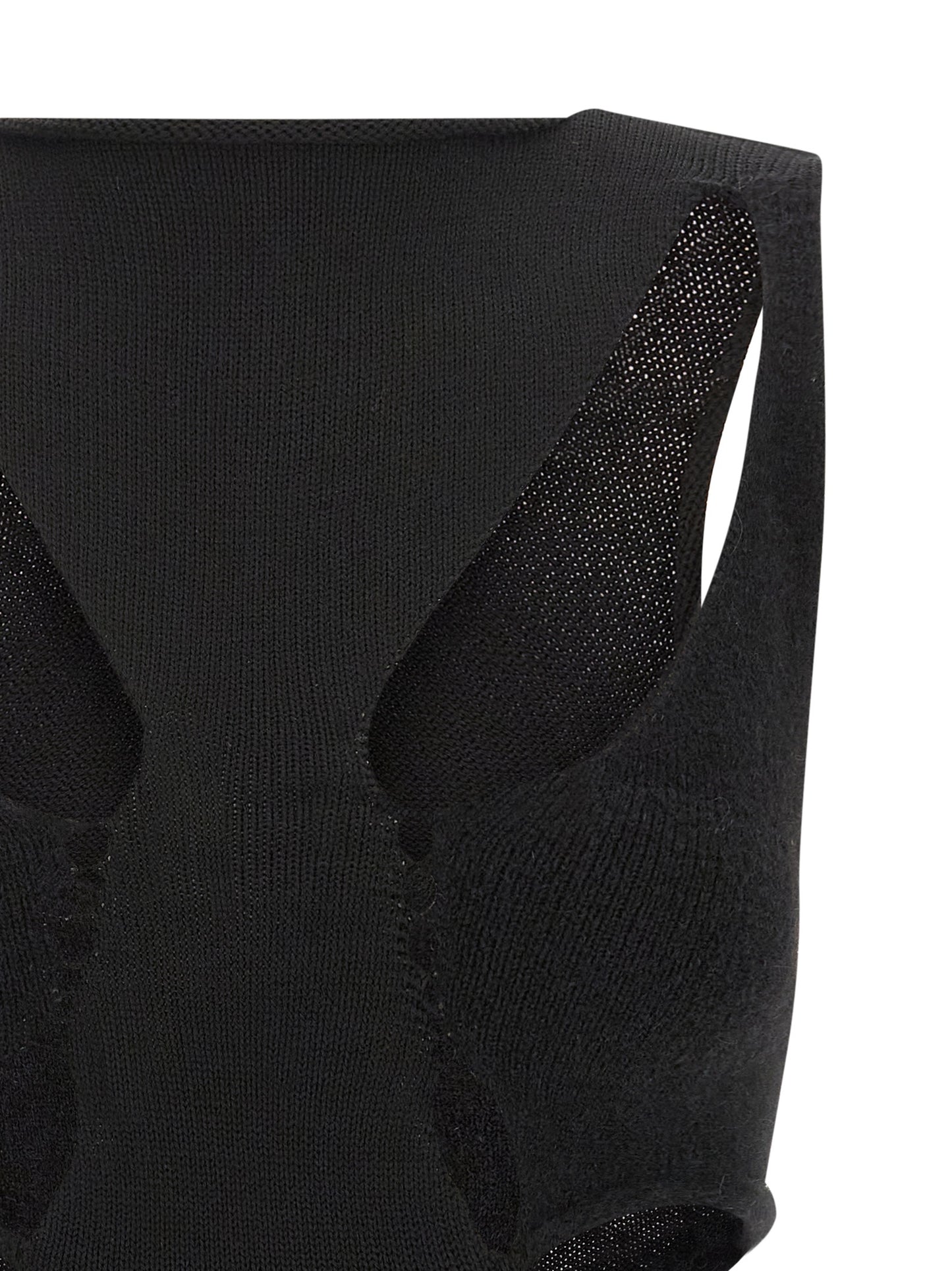 Rick Owens Black Wool Tank Tops