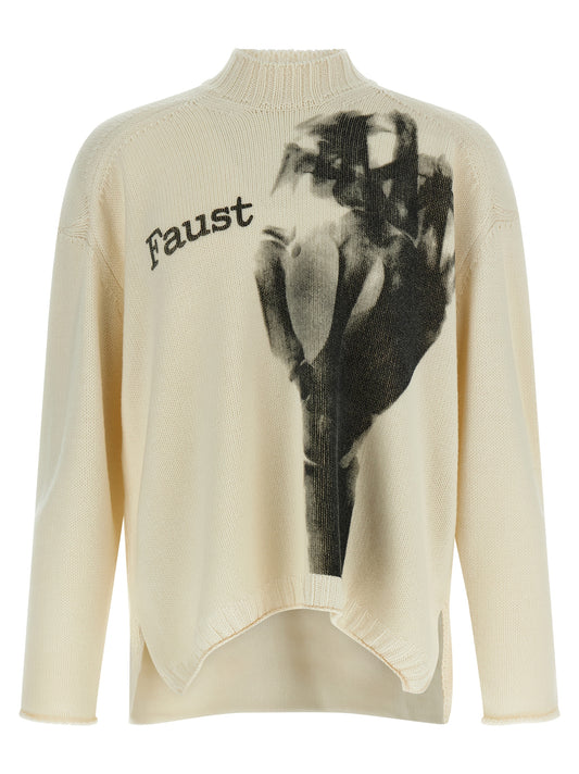 Undercover White Wool Cardigan