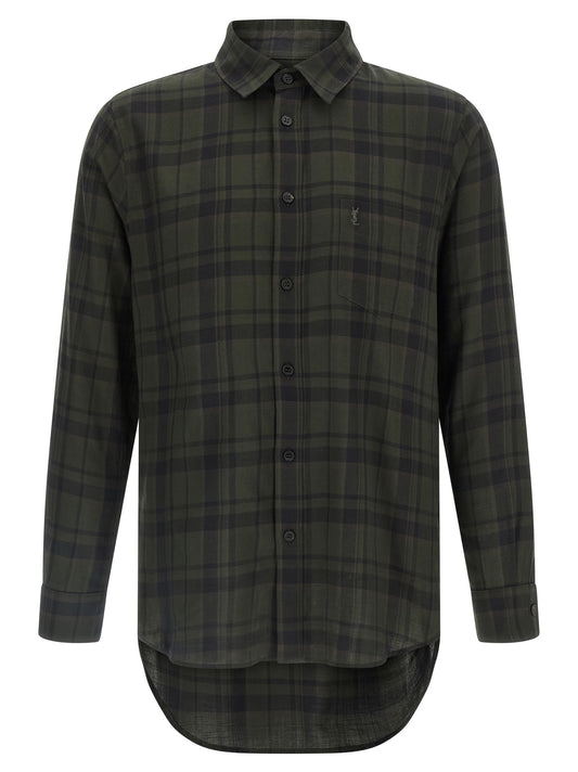 Saint Laurent Bicolor Cotton Blouse