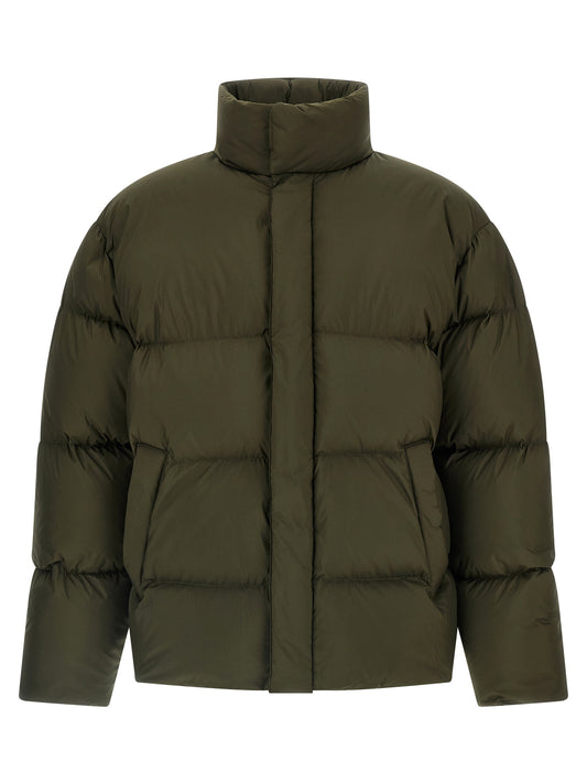 Puffer Jacket by Saint Laurent for men in polyester canvas bicolour & green features an on trend silhouette, showcasing refined pockets & insulated and a sophisticated for a truly on trend finish.