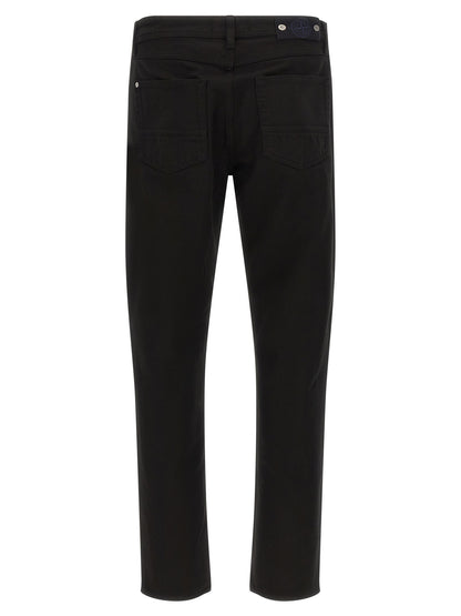Stone Island Black Cotton Straight-Leg Jeans