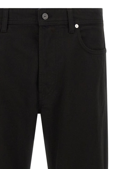 Stone Island Black Cotton Straight-Leg Jeans
