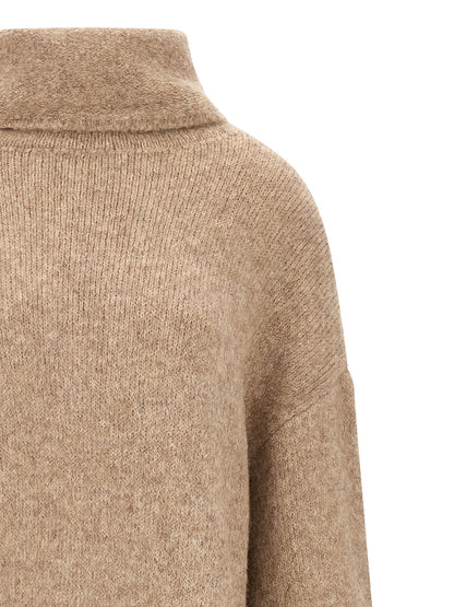 Entire Studios Beige Alpaca Leather Midi Dress