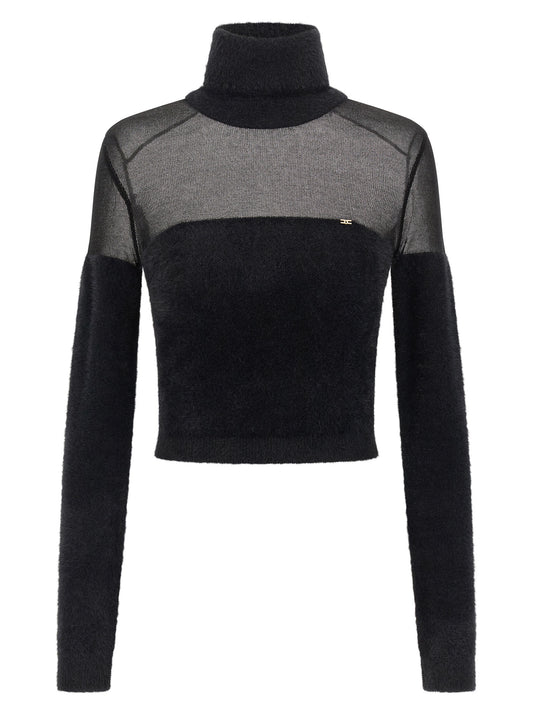 Elisabetta Franchi Black Polyamide Cardigan