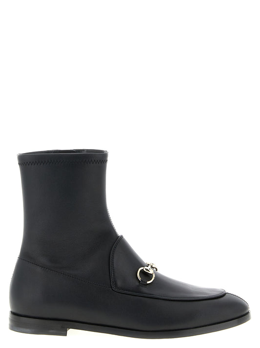 Gucci Black Lamb Leather Ankle Boots